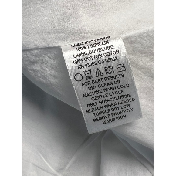 NIC&ZOE White Linen Blend Pleated Skirt Striped Hem Cottagecore Prairie Size 14P - Picture 3 of 10